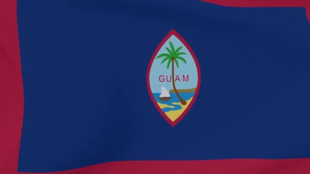 Bandera Guam patriotismo libertad nacional, bucle sin fisuras — Vídeo de stock