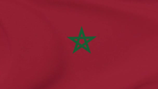 Μαρόκο σημαία πατριωτισμός εθνική ελευθερία, αδιάλειπτη βρόχο — Αρχείο Βίντεο