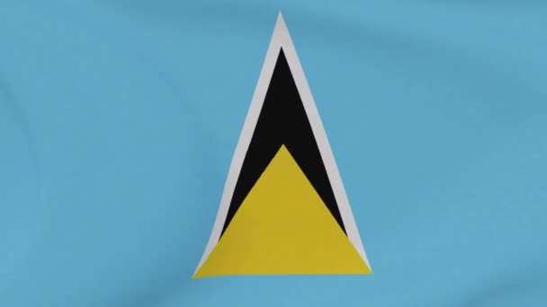 Bandeira Saint Lucia patriotism national freedom, seamless loop — Vídeo de Stock