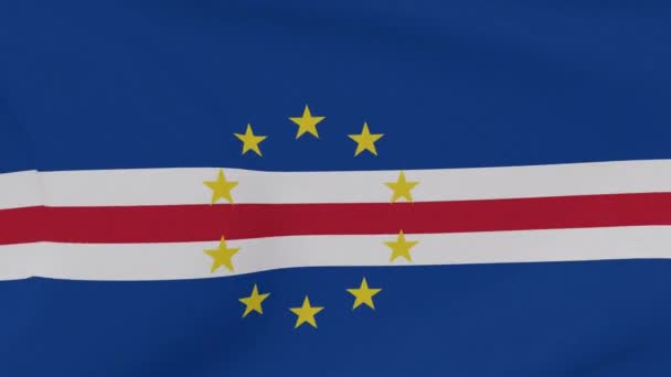 Σημαία Πράσινο Ακρωτήριο πατριωτισμός εθνική ελευθερία, αδιάλειπτη βρόχο — Αρχείο Βίντεο