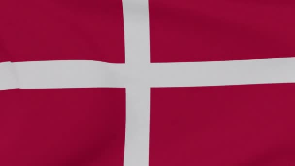 Флаг Дании патриотизм национальная свобода, бесшовный цикл — стоковое видео