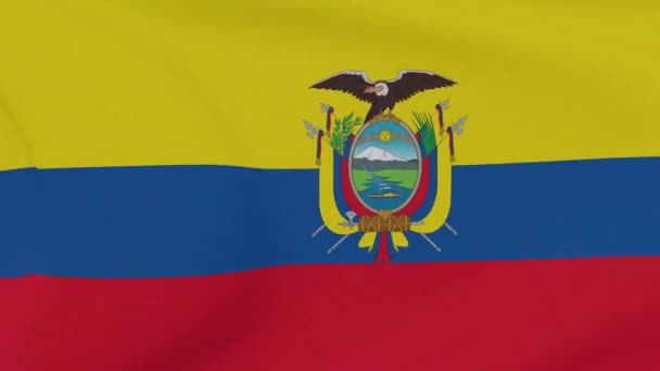 Флаг Эквадора патриотизм национальная свобода, бесшовный цикл — стоковое видео