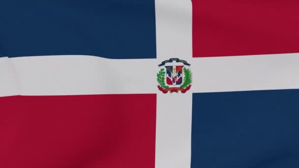 Flaga Dominikana patriotyzm wolność narodowa, płynna pętla — Wideo stockowe
