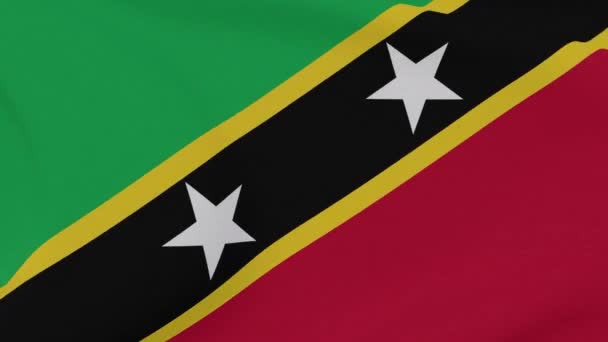 Drapeau Saint-Kitts-et-Nevis patriotisme liberté nationale, boucle transparente — Video
