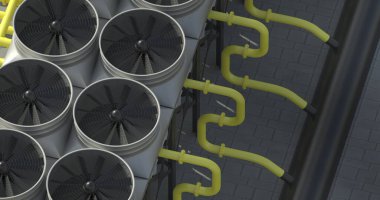 Teknolojik soğutma sistemleri, gaz kompresör istasyonları ve 3D görüntü endüstrisi için gaz sıcaklığının düştüğü bir ısı değiştirici.