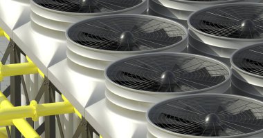 Teknolojik soğutma sistemleri, gaz kompresör istasyonları ve 3D görüntü endüstrisi için gaz sıcaklığının düştüğü bir ısı değiştirici.