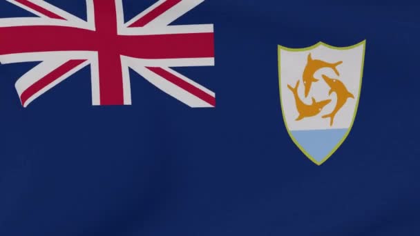 Flagga Anguilla patriotism nationell frihet, sömlös loop — Stockvideo
