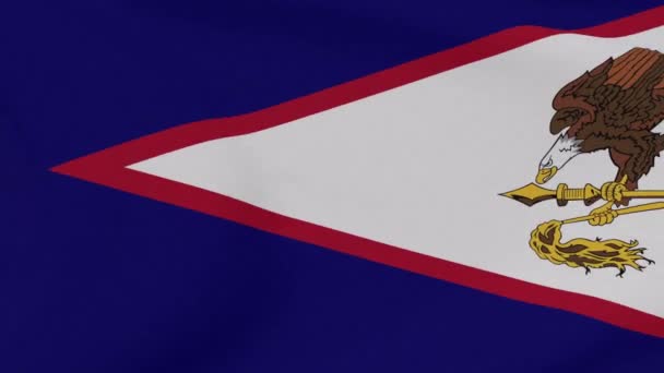 Drapeau Samoa américaines patriotisme liberté nationale, boucle transparente — Video
