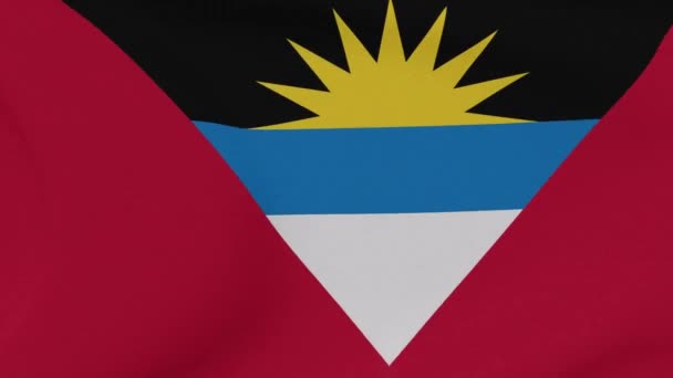 Zászló Antigua és Barbuda patriotizmus nemzeti szabadság, zökkenőmentes hurok — Stock videók