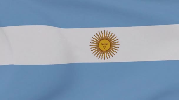 旗アルゼンチン愛国主義国家の自由シームレスなループ — ストック動画