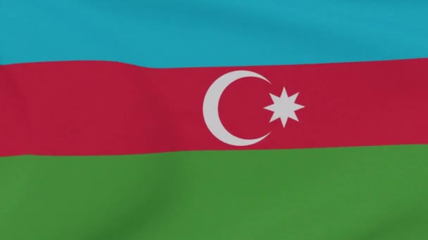 Drapeau Azerbaïdjan patriotisme liberté nationale, boucle transparente — Video