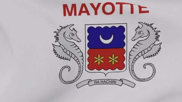 Drapeau Mayotte patriotisme liberté nationale, boucle transparente — Video