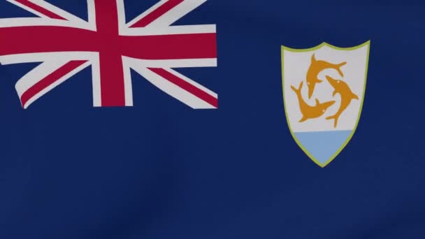 Anguilla vatanseverlik bayrağı Ulusal özgürlük, kusursuz döngü — Stok video