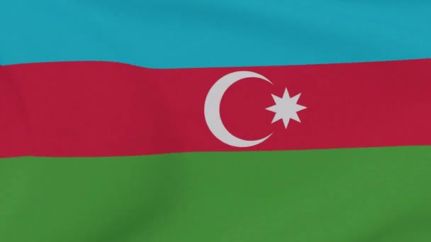 Zászló Azerbajdzsán patriotizmus nemzeti szabadság, zökkenőmentes hurok — Stock videók