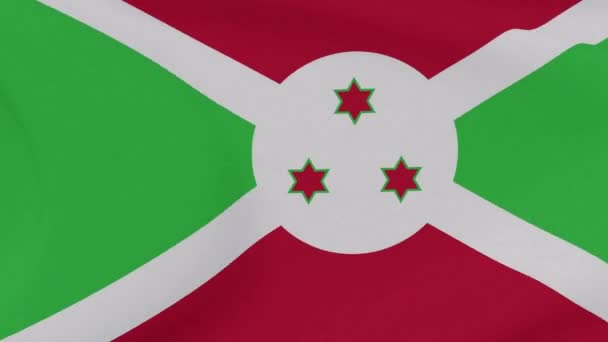 Flagga Burundi patriotism nationell frihet, sömlös loop — Stockvideo