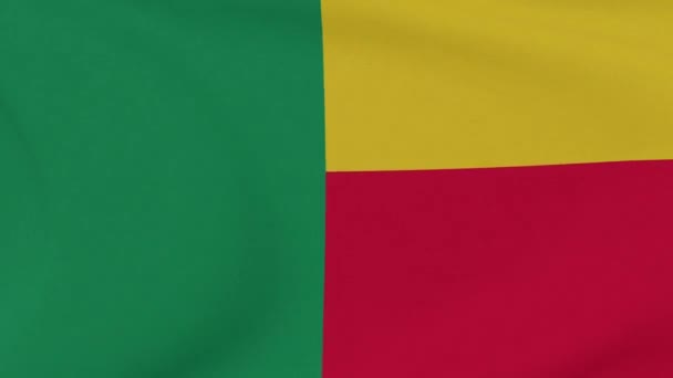 Drapeau Bénin patriotisme liberté nationale, boucle transparente — Video