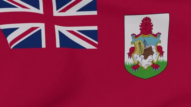Флаг Бермудских островов патриотизм национальная свобода, бесшовный цикл — стоковое видео