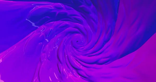 Вращение Лезвий Абстрактной Воронки Блестящей Карамели Неоновых Цветах Фиолетового Синего — стоковое фото