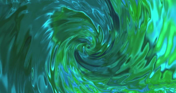 Rotation Abstract Shiny Funnel Green Blue Color Metal Caramel Abstract — 스톡 사진