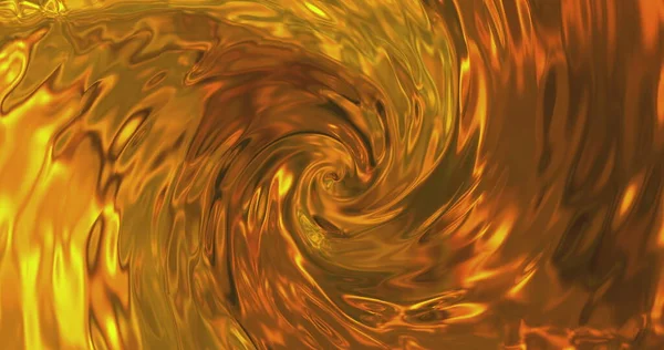 Rotation Abstract Shiny Golden Color Funnel Synthetic Oil Caramel Abstract — Stockfoto