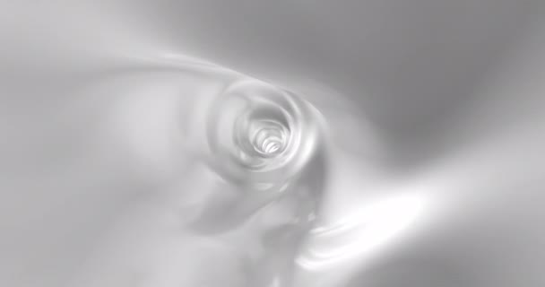 Flyg djupt in i den vita tunneln. 4K bakgrund animering av sömlösa slingor — Stockvideo