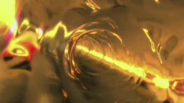Goldene Flüssigkeit Rotierenden Tunnel Oder Torus Nahtlose Schleife Hochwertiges Filmmaterial — Stockvideo