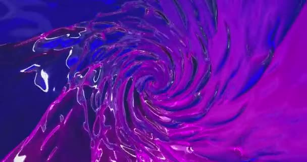 Soyut Parlak Bir Karamel Hunisinin Mor Mavi Neon Renkli Soyut — Stok video