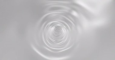 Beyaz tünelin derinliklerine doğru uçun. Kusursuz döngülerin 4K arka plan animasyonu. Yüksek kalite 4k görüntü