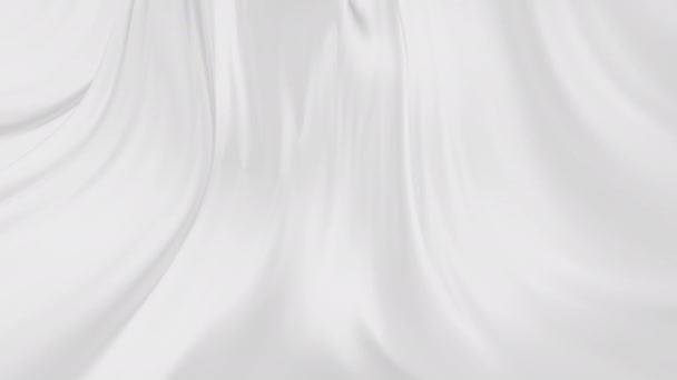 Liquid Abstrato Fundo Branco Textura Brilhante Suave Animação Fundo Seda — Vídeo de Stock