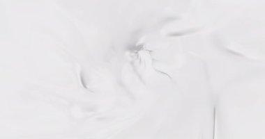Sıvı soyut beyaz arkaplan. Pürüzsüz, parlak bir doku. Cazibeli ipek arka plan animasyonu. Üç boyutlu kusursuz döngü. Yüksek kalite 4k görüntü
