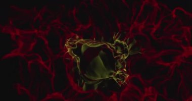 Kırgızistan bayrağı dumana dönüşüyor. Devlet zayıflatıcı konsept, alfa kanal. Yüksek kalite 4k görüntü