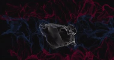 Laos bayrağı dumana dönüşüyor. Devlet zayıflatıcı konsept, alfa kanal. Yüksek kalite 4k görüntü