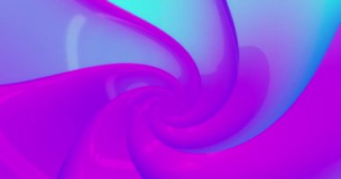 Soyut neon renkli mor ve mavi bir huninin pervanelerinin dönüşü soyut bir arka plan animasyonu, kusursuz bir döngü. Yüksek kalite 4k görüntü