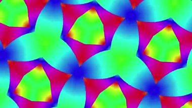 Psikedelik renkli gökkuşağı kaleydoskop desenleri nokta, hareketli soyut resim animasyonu arka plan yeni eşsiz kalite sanat stili neşeli, hoş hareket dinamiği vjing için güzel. Yüksek kalite