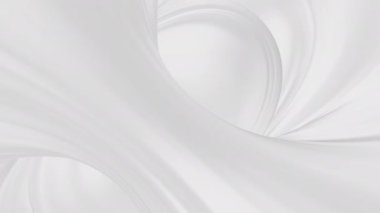 Sıvı soyut beyaz arkaplan. Pürüzsüz, parlak bir doku. Cazibeli ipek arka plan animasyonu. Üç boyutlu kusursuz döngü. Yüksek kalite 4k görüntü