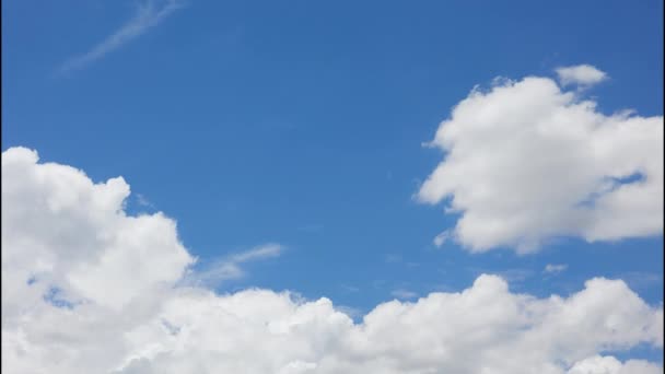 Čas Lapse Krásná Modrá Obloha Mraky Pozadí Obloha Clouds Sky — Stock video