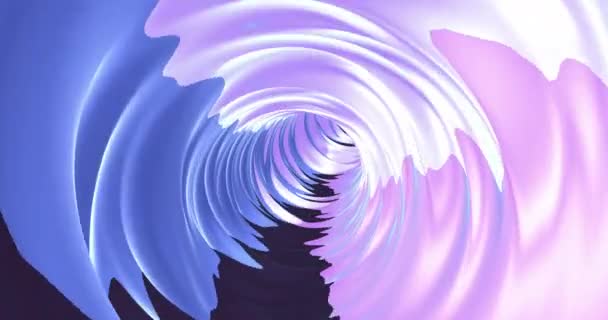 Abstract Background Animated Hypnotic Tunnel Made Lilac Blue Caramel Glass — Stockvideo