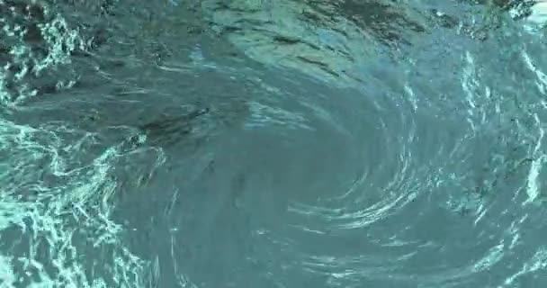 Rotating Blue Abstract Swirl Whirlpool Abstract Background Animation Seamless Loop — Stock Video