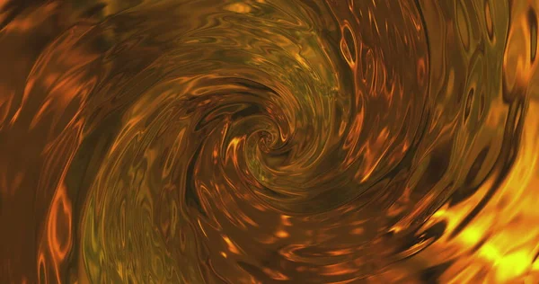 Rotation Von Abstrakten Goldglänzenden Farbtrichter Synthetischem Und Karamell Abstrakter Hintergrund — Stockfoto