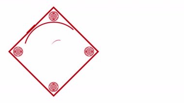 Mutlu Çin Yeni Yılı 2023, Tavşan Kutlama Yılı Doğulu süslemeler ve Tavşan Hiyeroglifiyle Animasyon Kutlaması. Mutlu yıllar ve başarılar dilerim. Yüksek kalite 4k görüntü