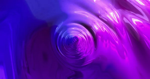 Fond Abstrait Avec Tunnel Hypnotique Animé Caramel Coloré Verre Plastique — Photo