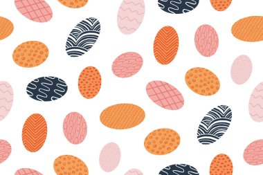 Renkli paskalya yumurtalarının desenleri kusursuz.