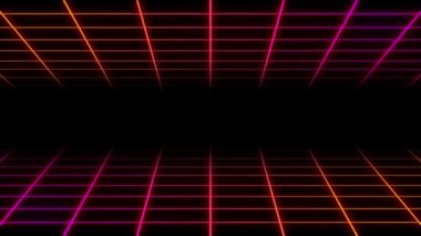 Retro Futuristik şebeke geçmişi. Sentetik kablo çerçevesi.