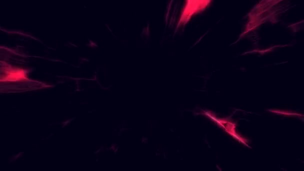 Hiper Uzay Kırmızı Bir Şekilde Yıldızlardan Uzak Bir Uzaya Sıçrar — Stok video