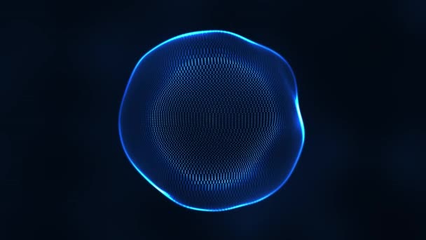 Abstract Blue Energy Effect Animation Pulsing Motion Graphic Element — 图库视频影像