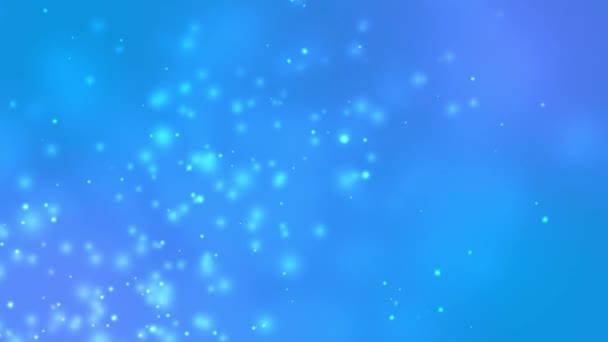 Abstract Glow Bokeh Blue Particles Background — Vídeo de stock