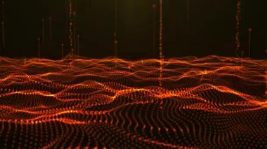 Particle Striking World. Abstract particle background animation.