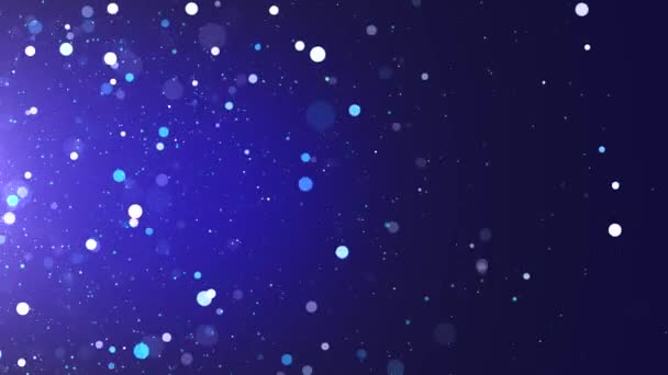 Dust Blue Particles Fly Air Background Magical Fairy Blurred Dust — Vídeo de stock