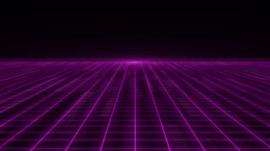 Retro Futuristik ızgara arkaplanı.