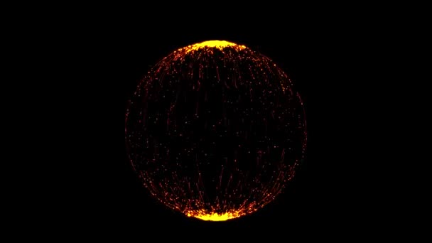 Esfera fondo de animación abstracta. bola de plasma de energía. — Vídeo de stock